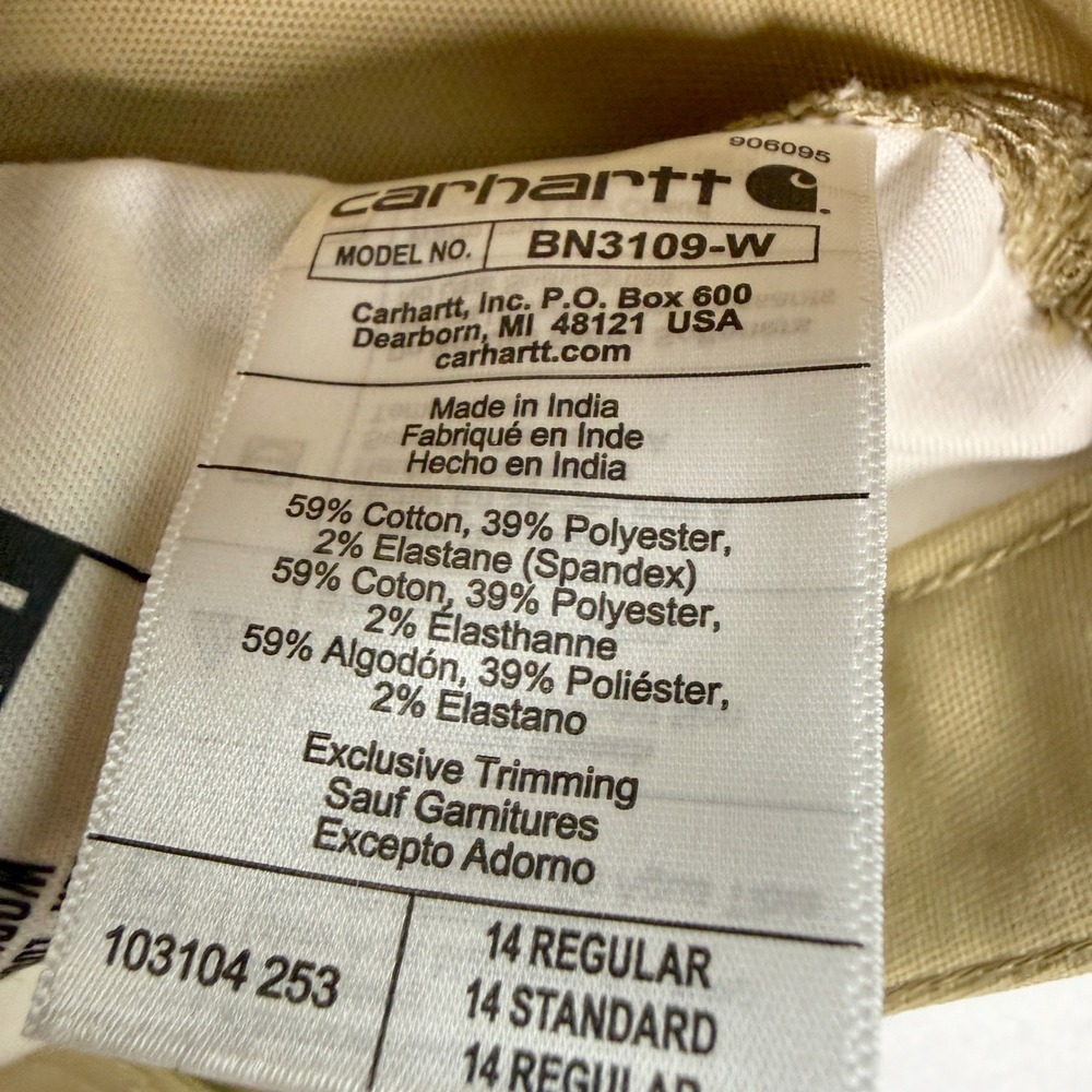 Carhartt Rugged Pro Series Flex Canvas Work Pant Size L Womens Tan Bn3109 NEW - Picture 5 of 9